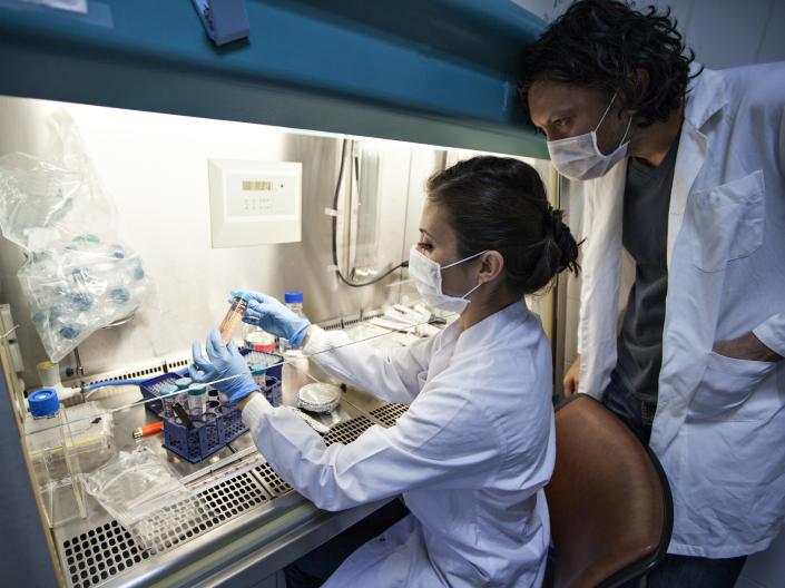 Women working in lab