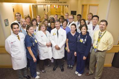 The Neurologic Critical Care Center team posing for a photo