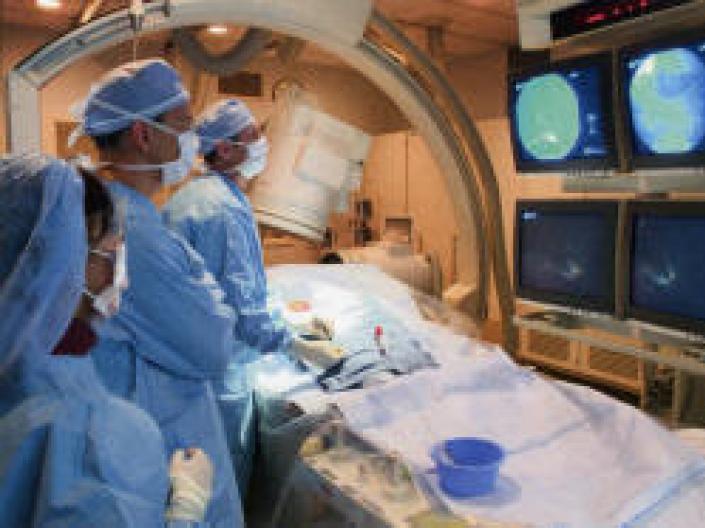 Stroke patient undergoing endovascular therapy