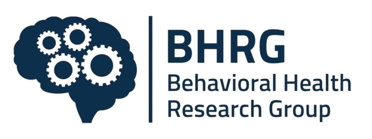 Behavioral Health Research Group logo of brain with circle shaped tools in the middle that look like brain