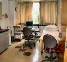 An electromyography exam room