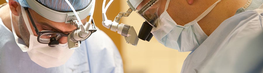 Neurosurgeons working