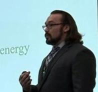 Jacob Mey presenting a talk