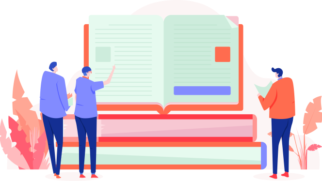 people reading books