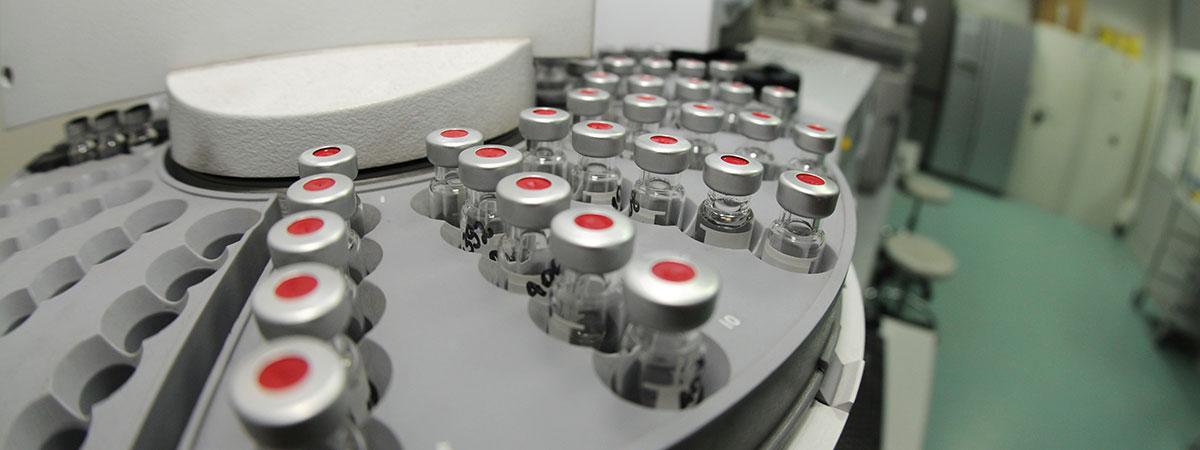 Scientific samples in a machine