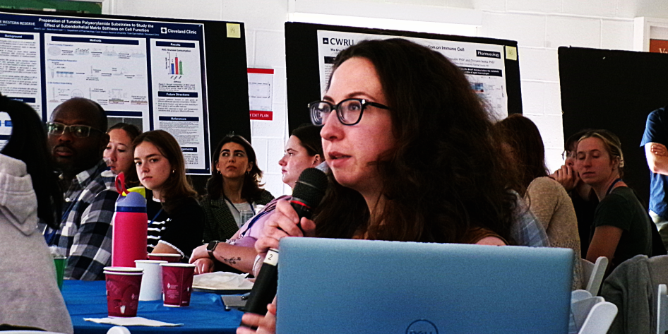 PhD student asking a post-presentation question