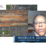 Composite image Michelle Jackson in zoom interview