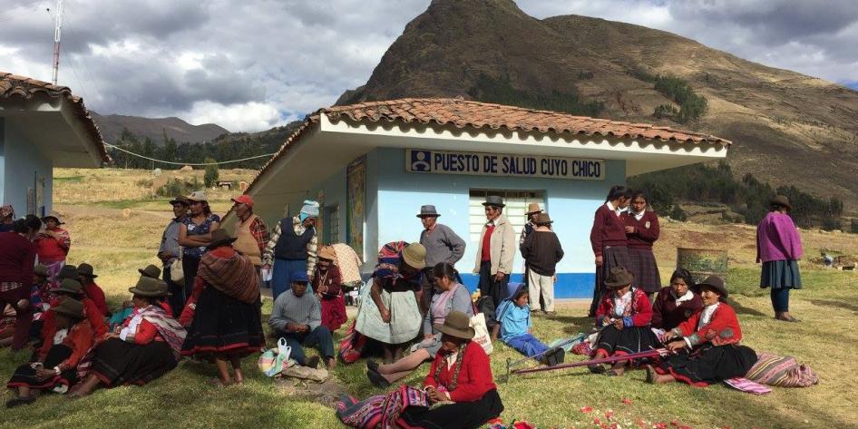 Patients waiting to be seen at health clinic