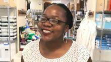 Olubukola Abiona in a lab