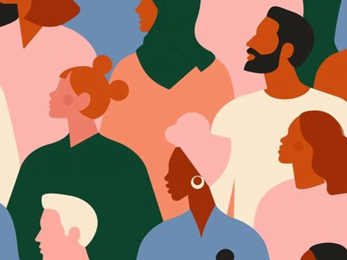 illustration of diverse people