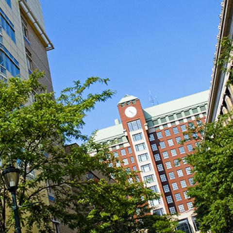 Exterior image of CWRU's biomedical research building