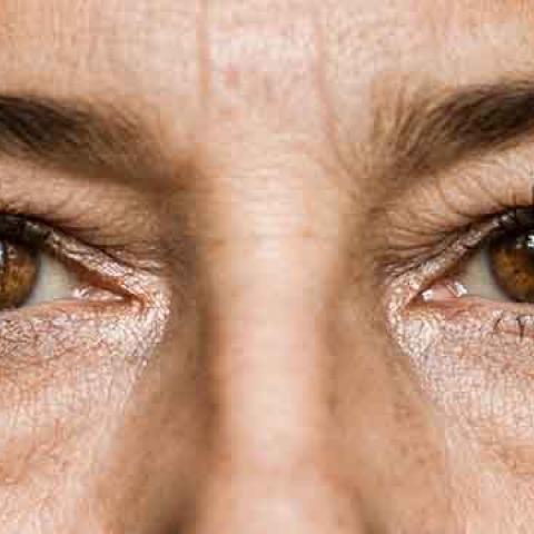 Close up image of woman's eyes