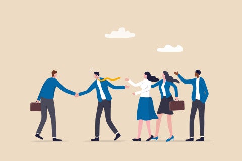 Abstract of new people joining a company