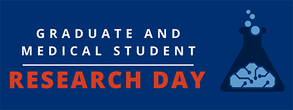 Graduate and Student research day logo with erlenmeyer flask