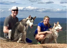 Stormy Stan, husband and Huskies
