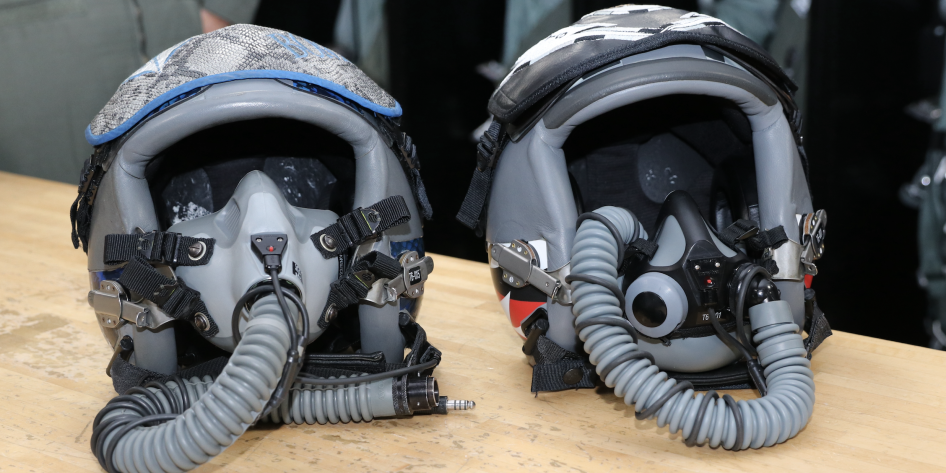 Fighter jet helmets