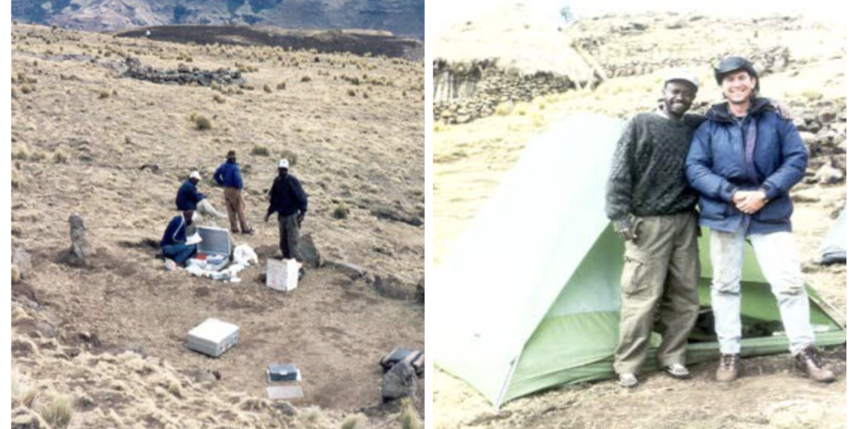 Photos of Dr. Decker working conducting field research in Ethiopia