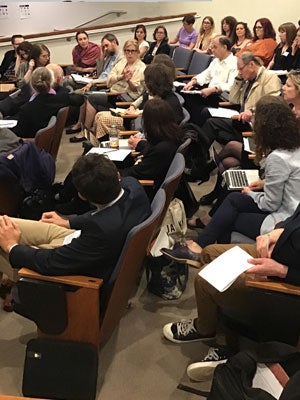 Photo of the audience at an art history symposium at Princeton University