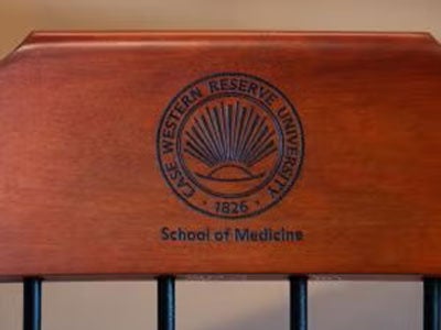 Close-up of a School of Medicine chair