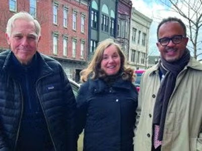 From left: David and Gayle Noble and Dean Dexter Voisin