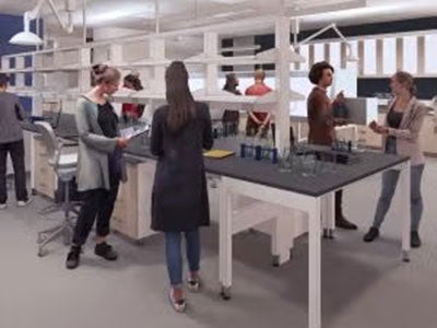 Rendering of a laboratory in the ISEB