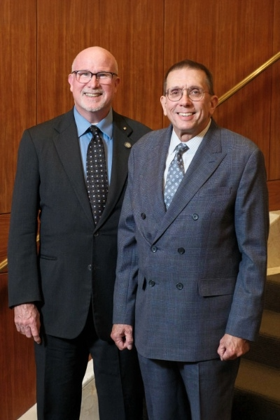 Paul Weber and Interim Dean Dale Baur, DDS (DEN ’80)