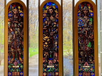 Warrior Windows made of stained glass
