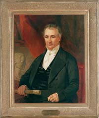 A painting of former Western Reserve College president and Phi Beta Kappa charter member George E. Pierce by Allen Smith Jr., created between 1840-1880.