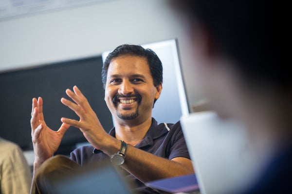 Anant Madabhushi in his research lab