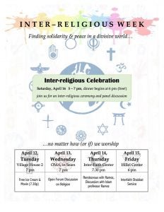 Inter-religious week flyer