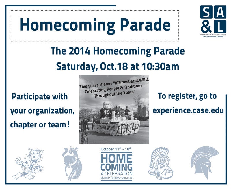 CWRU homecoming flier 2014