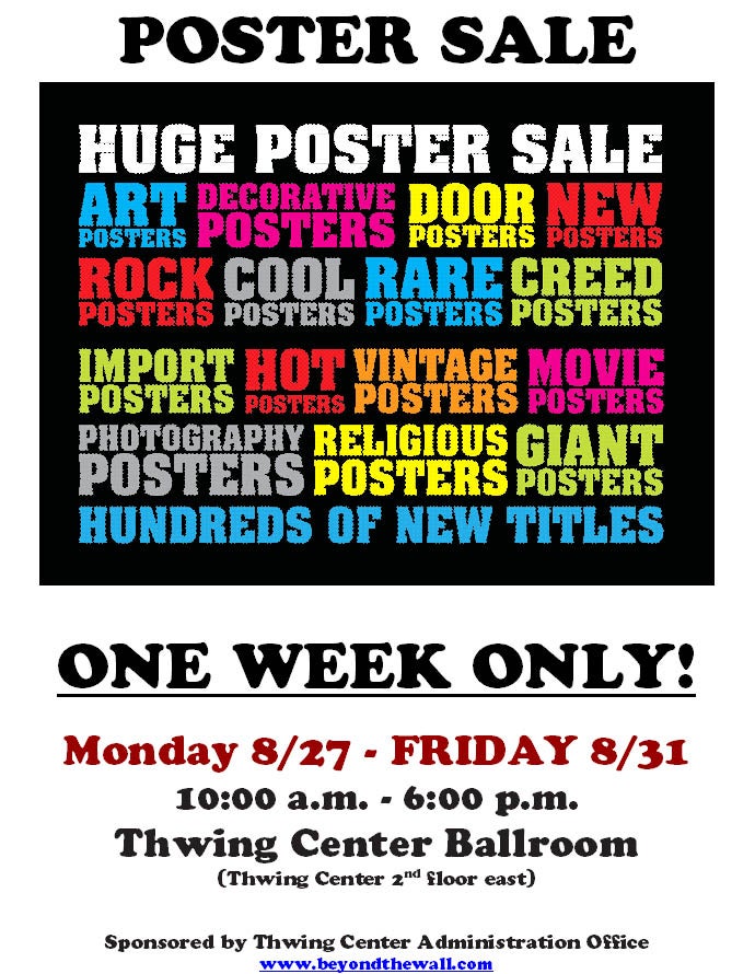 2012 Thwing Center Poster Sale