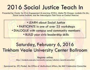 Social Justice Teach-In flyer