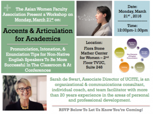 Accents and Articulation workshop flyer