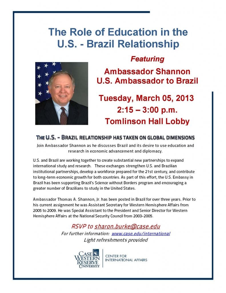 Amassador Shannon CWRU flier