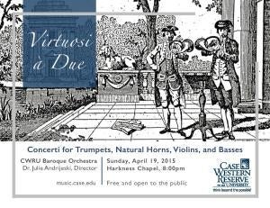 Baroque orchestra concert flyer