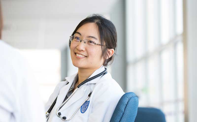 CWRU female medical student smiling