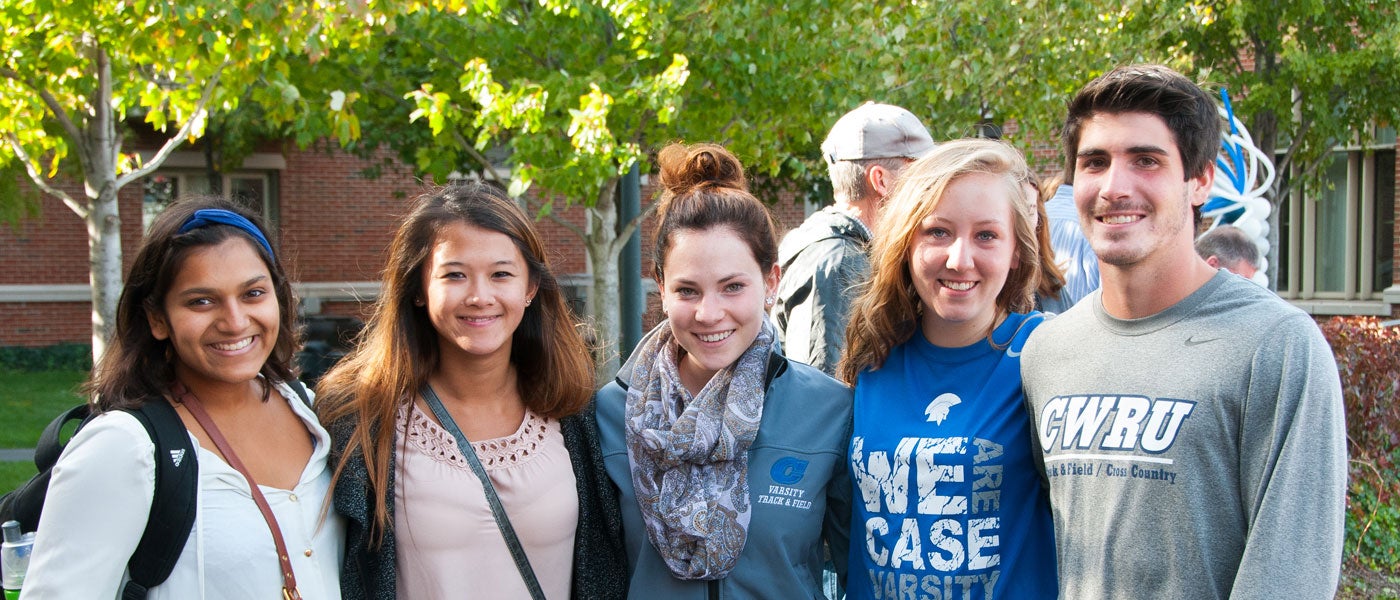 CWRU students at a homecoming event