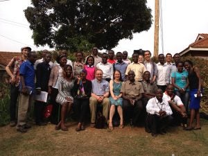 group picture of students from CWRU and  Makerere University