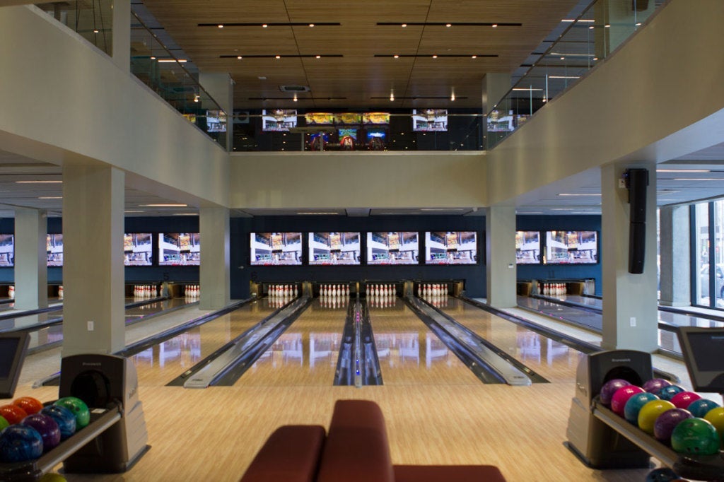 bowling lanes at The Corner Alley Uptown