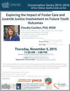 Claudia Coulton Shubert Center talk flyer