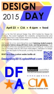 flier for Design for America Day at CWRU