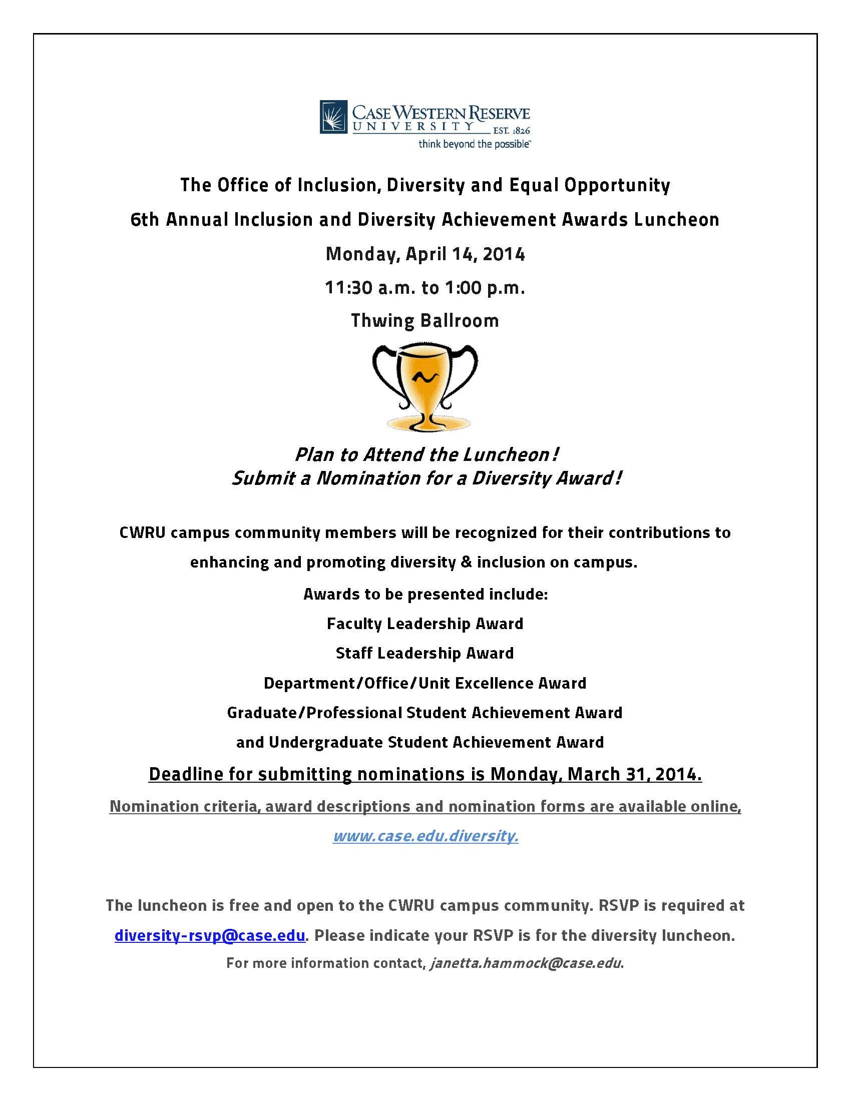 diversity awards flyer