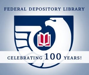 Federal Depository Library 100 Year logo