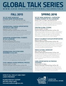 Global talk Series flyer