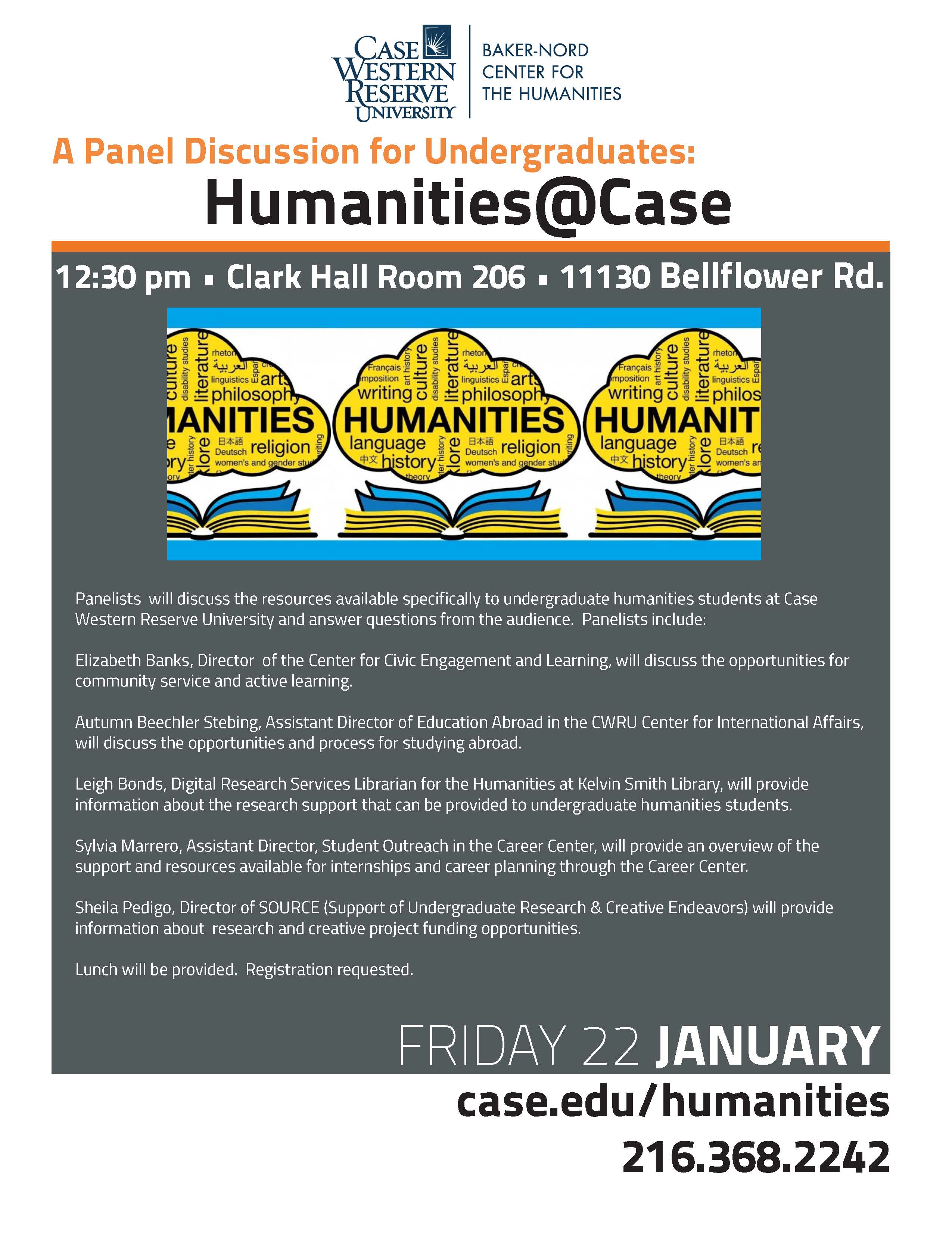 "Humanities@Case" flyer