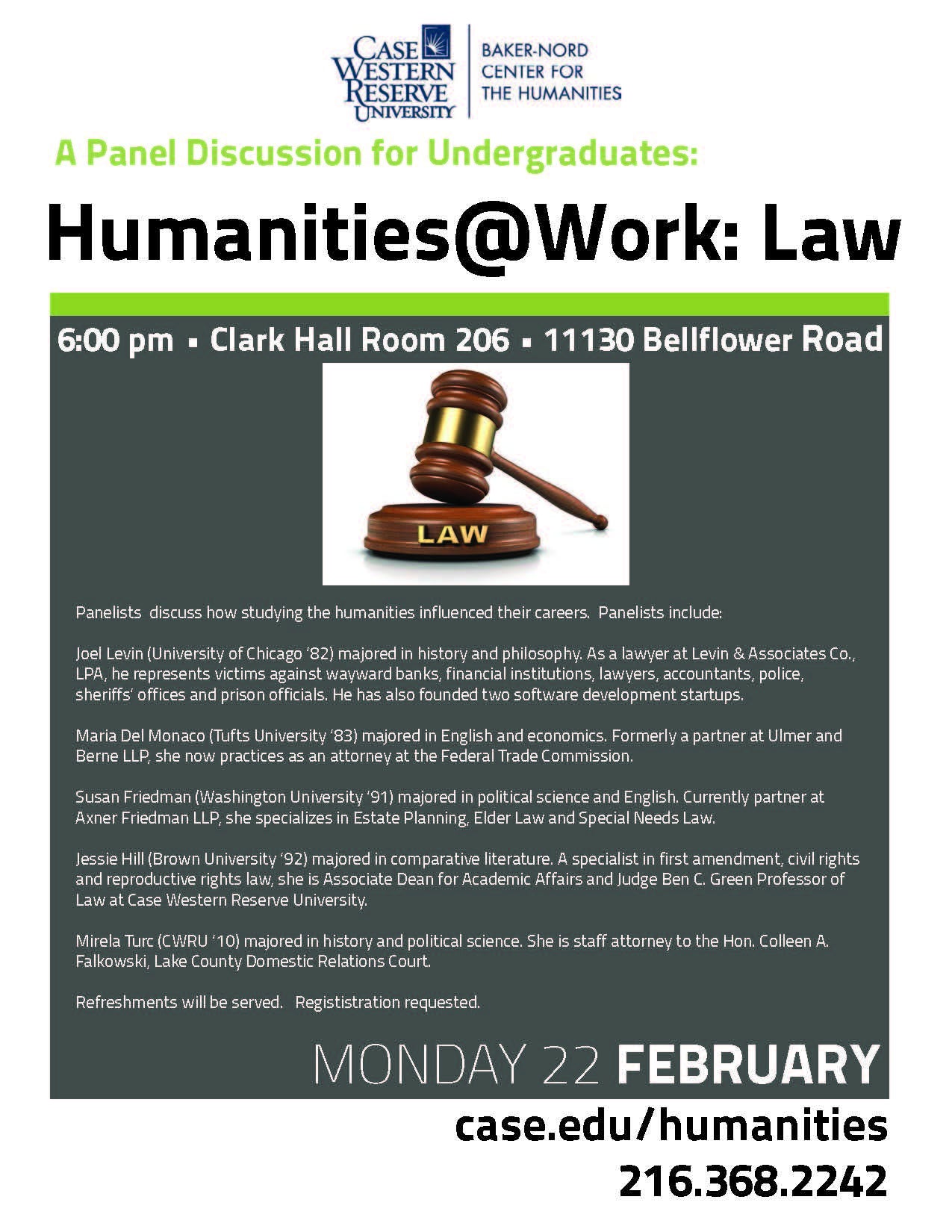 Humanities@Work Law event