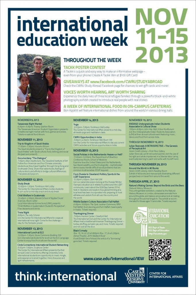 CWRU International Education Week flier