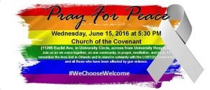 Pray for Peace event banner
