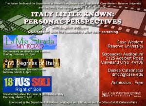 Italy Little Known Film Festival flyer